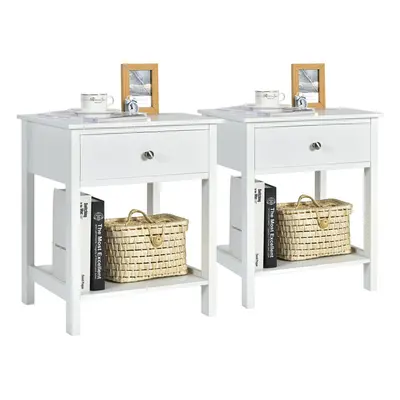 2-Tier Bedside Sofa Table Nightstand Modern Simple Style Side Table