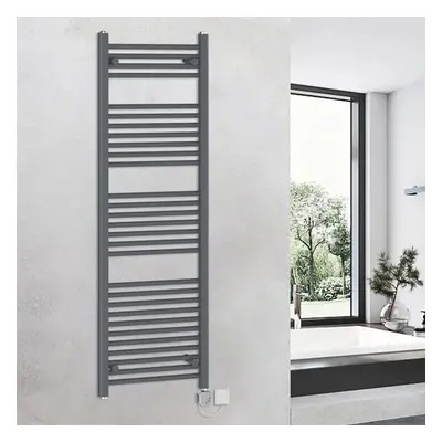 (1500x500mm, Grey) WarmeHaus Electric Heated Towel Rail Straight Thermostatic Bathroom Towel Rad