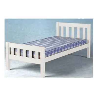 (5ft Kingsize, White) Sabile Wooden Bed Frame with Kerri Mattress