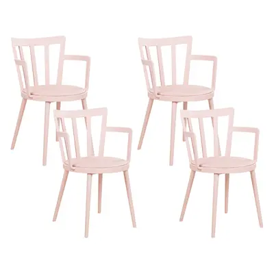 Set of Dining Chairs MORILL Pastel Pink