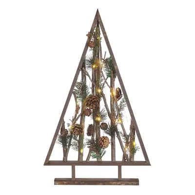 Decorative Figurine Christmas Tree LED Dark Wood SVIDAL