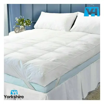 (Super-King) Microfiber Mattress Topper 4" Inch Deep Luxury Hotel Quality Soft All Sizes 10cm