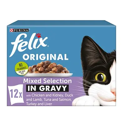 Felix Cat Food Mixed Selection In Gravy 12x100g (48 Pouches)