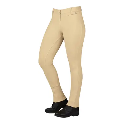 (26in, Beige) Dublin Womens/Ladies Supa-fit Zip Up Gel Full Seat Jodhpurs