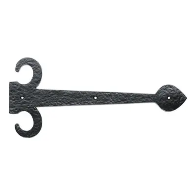 PAIR 380mm Ornate Sword Hinge Front Black Antique Decorative Door Plate