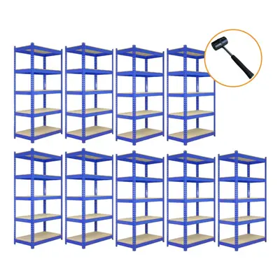 9 x Blue Racking Unit Tier Garage Storage Warehouse Shelving x x 180cm