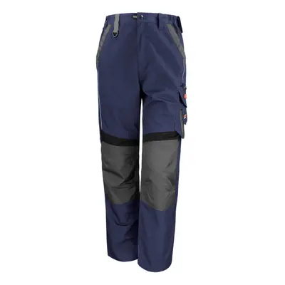 (34, Navy/Black) Result Mens Technical Work Trousers (Reg Inch Leg)