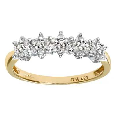 (M) Jewelco London 9ct Yellow Gold Diamond Eternity Ring, 0.20ct Diamond