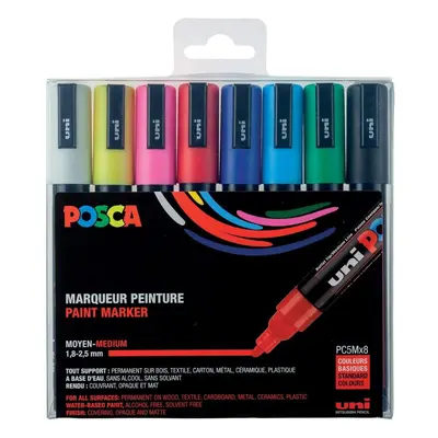 POSCA - uni-ball Mitsubishi Pencil - PC5M Markers - Conical Tip - Classic Colors - Posca Medium 