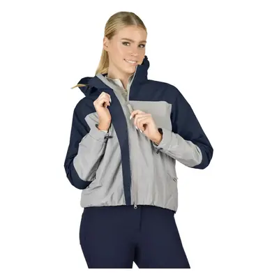 (S, Gull Grey/Academy Navy) Dublin Womens/Ladies Crissy Colour Block Waterproof Jacket