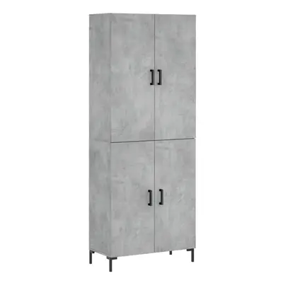 (concrete grey, doors) vidaXL Highboard Sideboard Storage Cabinet Side Cabinet White Engineered 