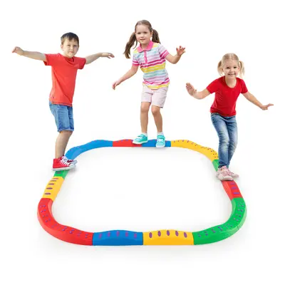 Kids Balance Beams Toddler Stepping Stones Balance Tactile w/Non-slip Mats