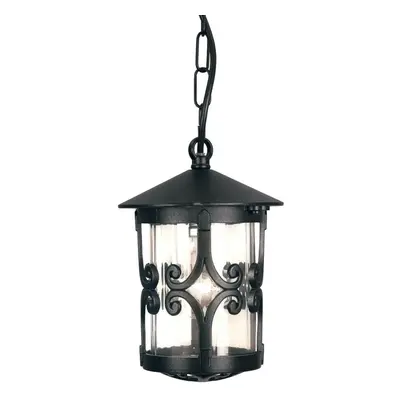 IP23 Bulb Chain Lantern Black LED E27 100W Bulb Outside External