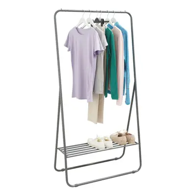 BLACK+DECKER Free Standing Clothes Rail, Metal Clothing Rack with Easy Access Low Level Shelf, I