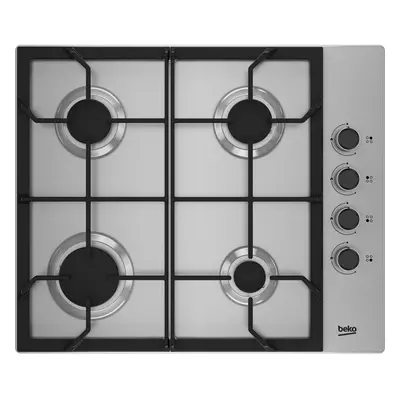 Beko HIBG64125SX 61cm Gas Hob - Stainless Steel