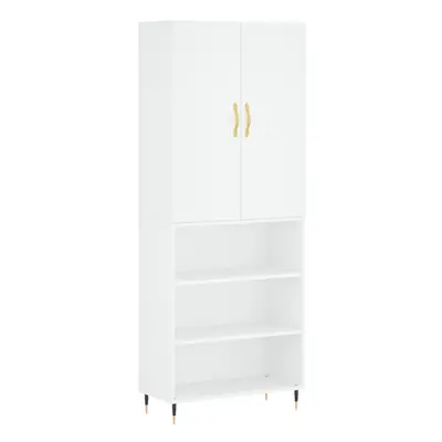 (white, shelves) vidaXL Highboard Sideboard Storage Cabinet Side Cabinet White Engineered Wood