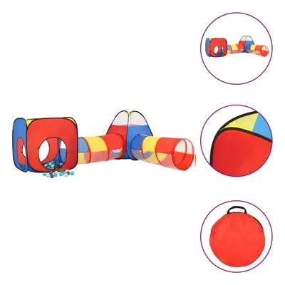 (multicolour 1) vidaXL Children Play Tent with Balls Kids Play House Tent Multi Colours