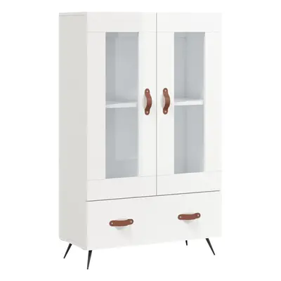 (high gloss white) vidaXL Highboard Sideboard Storage Cabinet Side Cabinet Black Engineered Wood