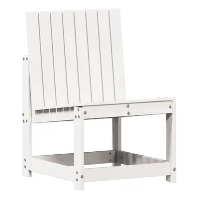 vidaXL Garden Chair Dining Chair Outdoor Seat Chair White Solid Wood Pine