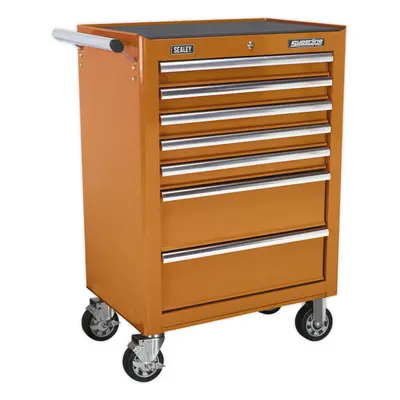 685 x x 1005mm Drawer ORANGE Portable Tool Chest Locking Mobile Storage