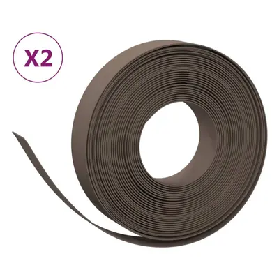 (brown, x 0.1 m) vidaXL Garden Edging Patio Lawn Edging Garden Border Rolls pcs Polyethylene