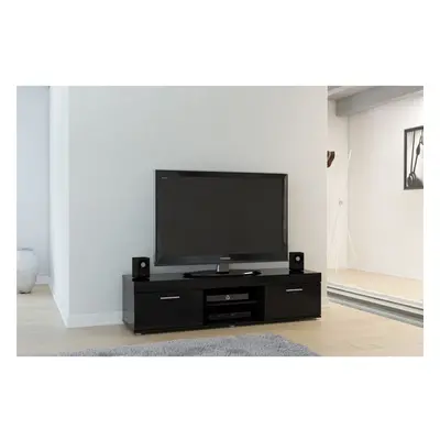 Black Gloss TV Unit Living Room Cupboard Entertainment Stand Cabinet