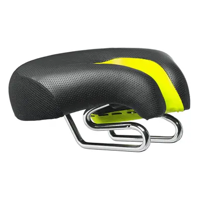 (Green) Bicycle Noseless Saddle Wide Large Soft PVC PU Pad