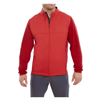 (M, Red Tonal) FootJoy Mens Hybrid Windproof Water Repellent Thermal Golf Jacket