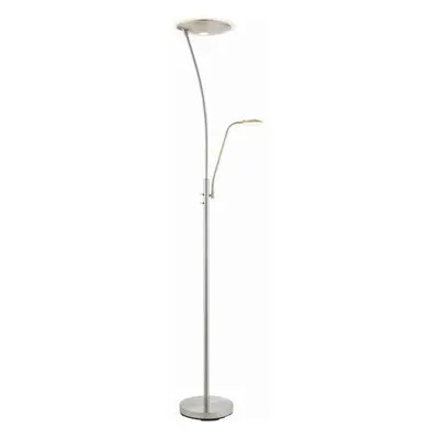 Mother & Child Lamp Satin Chrome & Frosted Plastic 18W LED & 6W LED