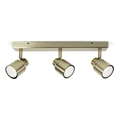 ValueLights Benton Brass Spotlight IP44 Rated Way Bar Ceiling Light