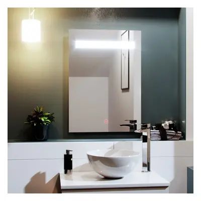 500mm x 700mm Bar LED Straight Corner Bathroom Mirror