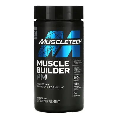 Muscletech, Muscle Builder PM, Nighttime Recovery Formula, Capsules