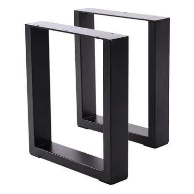 Set of Black Rectangular Metal Furniture Legs Feet Table Legs for DIY Table Cabinet Chair Bench 