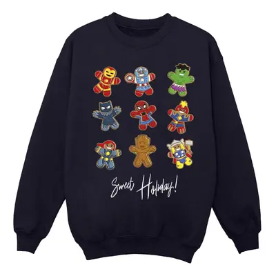 (5XL, Navy Blue) Marvel Womens/Ladies Gingerbread Avengers Sweatshirt