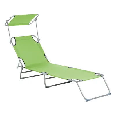 Sun Lounger Metal Lime Green FOLIGNO