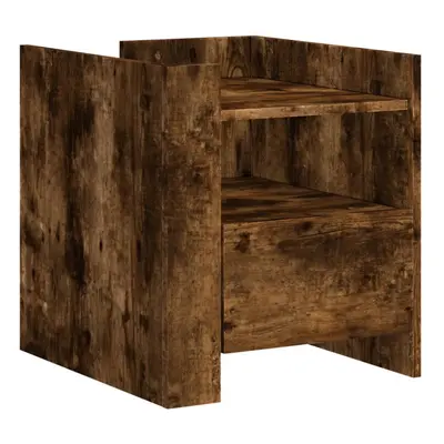 (smoked oak) vidaXL Bedside Cabinet Nightstand Bed Side Table Sonoma Oak Engineered Wood