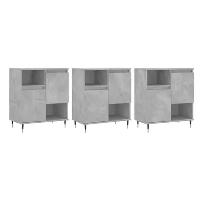 (concrete grey, pcs) vidaXL Sideboard Storage Cupboard Side Cabinets pcs White Engineered Wood