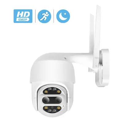 (EU Plug) 1080P HD IP Camera Wifi Outdoor Auto Tracking 2MP CCTV Security Camera 4X Optical Zoom