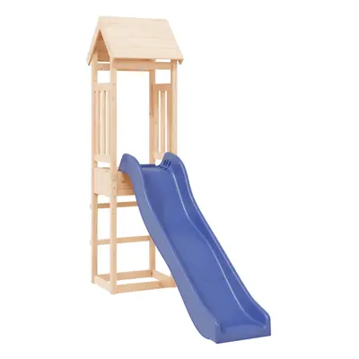 (solid pinewood) vidaXL Playhouse Outdoor Garden Climbing Frame with Slide Solid Wood Pine