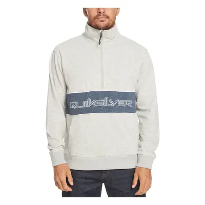 (XXL, Grey Heather) Quiksilver Mens Bold Omni Pullover Half Zip Sweater Sweatshirt - Grey Heathe