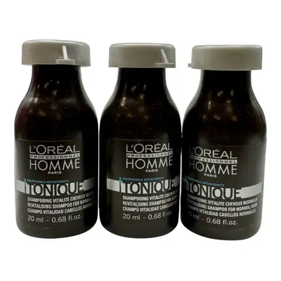 L'Oreal Homme Tonique Revitalizing Shampoo Normal Hair .68 OZ pack