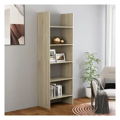 vidaXL Book Cabinet Sonoma Oak Engineered Wood Bookcase Standing Storage Rack