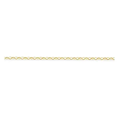 (16) Jewelco London 9ct Light Yellow Gold - Heavy Oval Belcher Pendant Chain Necklace - 3.4mm ga