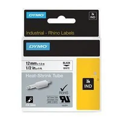 Dymo Rhino 12mm White heat Shrink Tube - S0718300