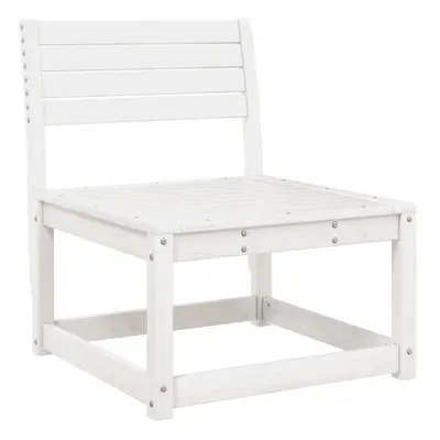 vidaXL Garden Sofa Balcony Outdoor Sofa Chair Couch White Solid Wood Pine