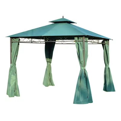 Outsunny x 3m Metal Garden Gazebo Marquee Party Tent Canopy Pavilion Sidewalls