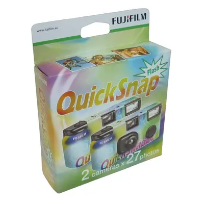 Fujifilm Quicksnap disposable camera with built-in flash exposures, contains x cameras of exposu