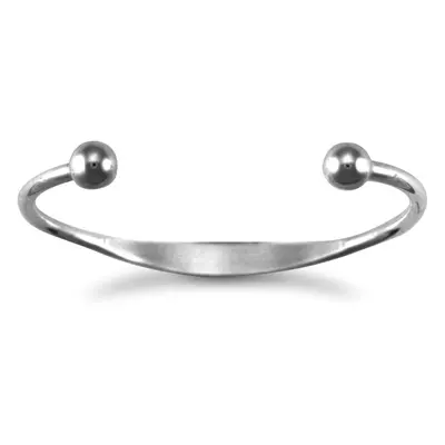 Jewelco London Silver I.D Identity Baby Bangle - Children's - AKB011