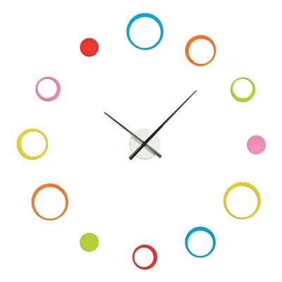 Premier Housewares Multi Coloured Circles DIY Wall Clock