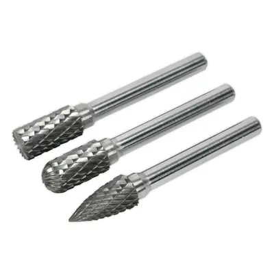 3 PACK - 10mm Tungsten Carbide Rotary Burr Bits Set - VARIOUS Cutting Heads